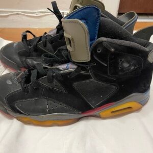 Nike Air Jordan vi  Style Men's Black Multicolor High-Top Sneakers